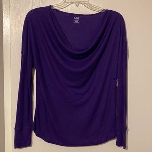 Ana nwt, Purple Cowl top, size L